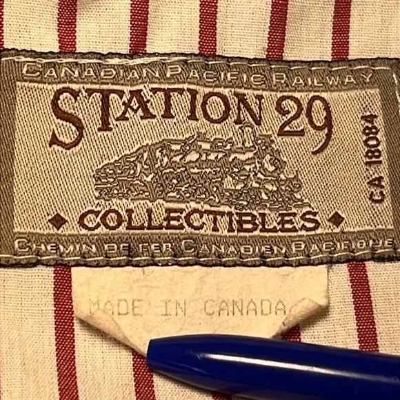 CP Rail Denim Varsity Jacket. Canadian Pacific railway Vintage Jacket. Medium - Picture 9 of 16